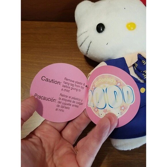 Vintage 2000 MCDONALD'S Crew Wedding HELLO KITTY Plush 9 in Doll SANRIO NOS - Picture 5 of 7